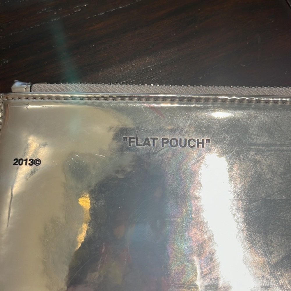 Off White Reflective Mirror "Flat Pouch " - image 3